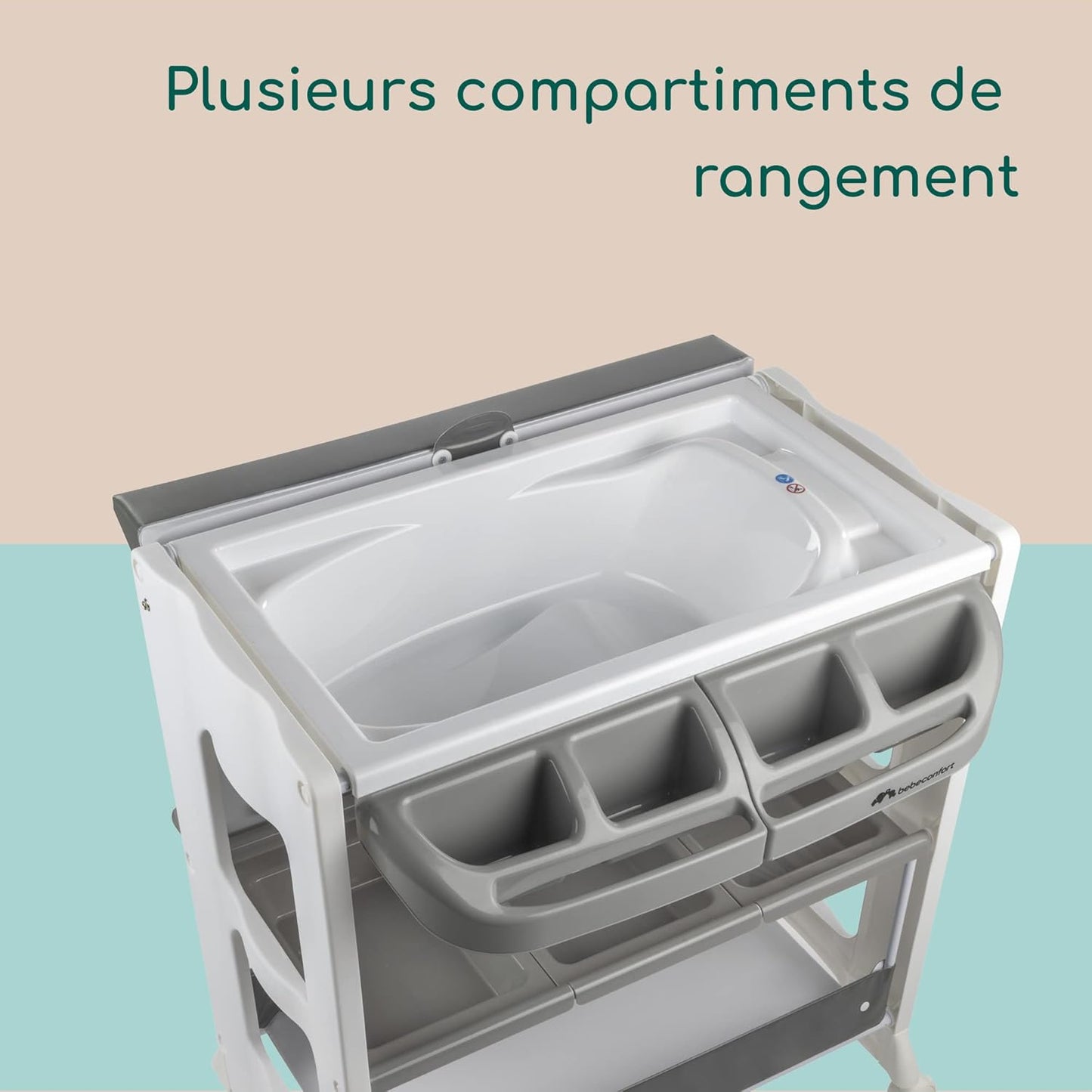 Bañera para bebé con soporte y cambiador