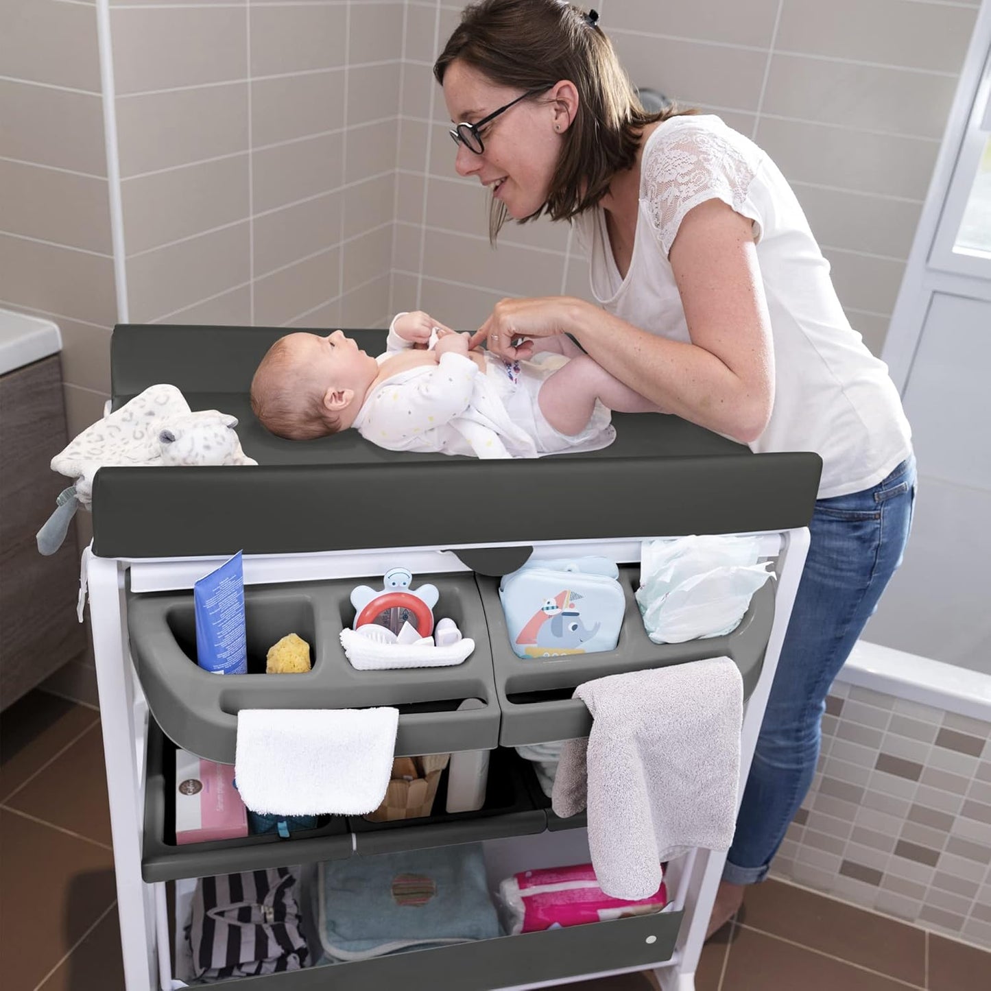 Baignoire Bebe Sur Pied Table à Langer
