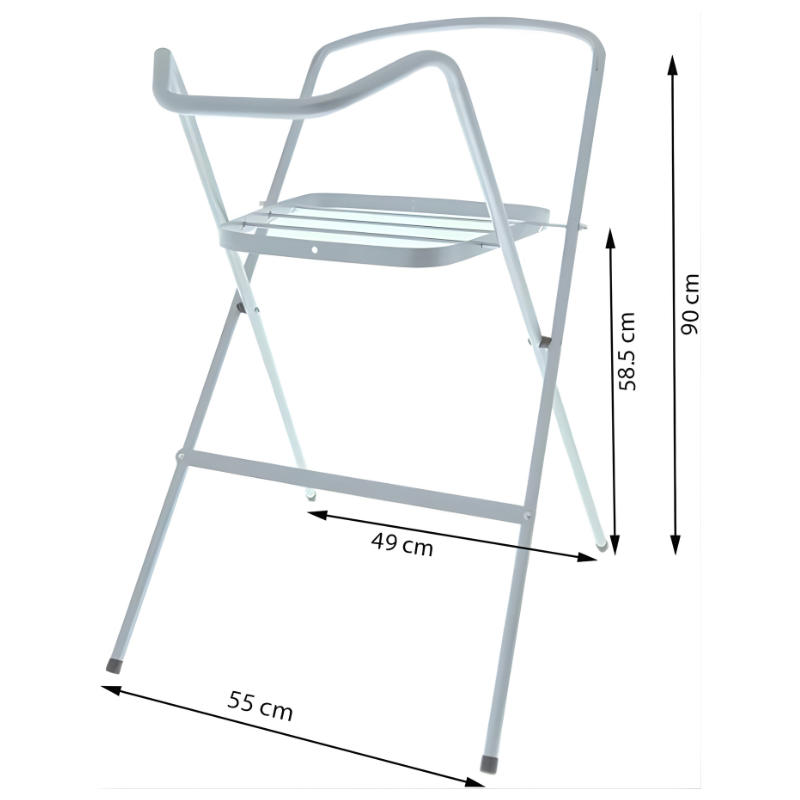 Vaschetta per il bagnetto con supporto e termometro verde