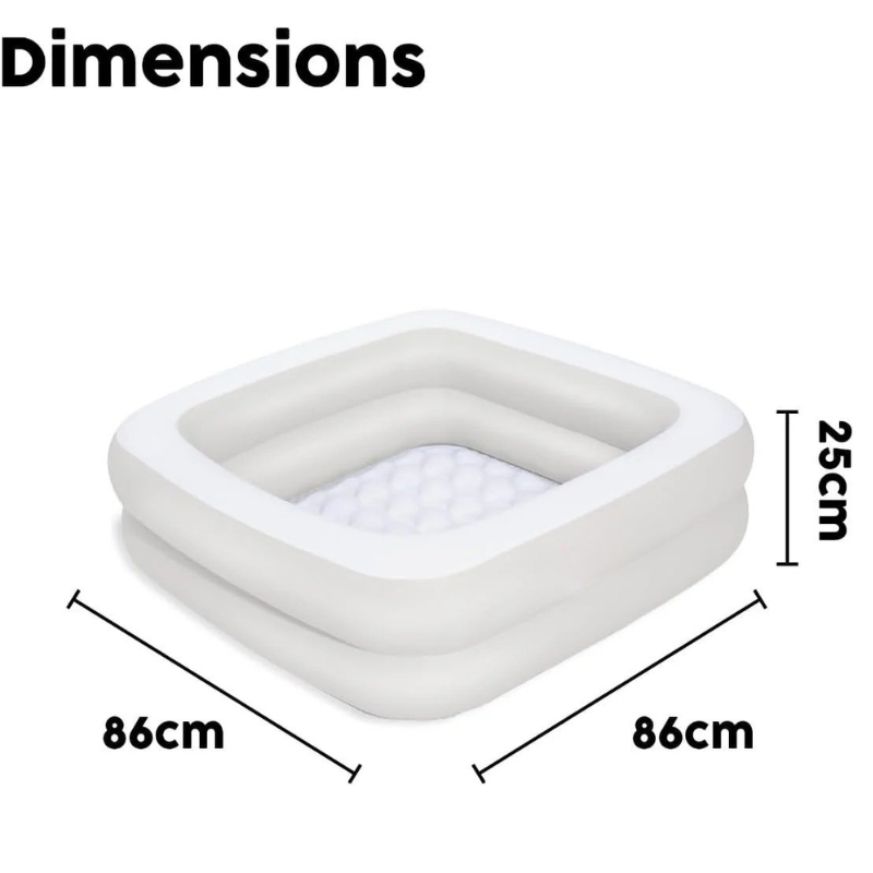 Vasca da bagno gonfiabile quadrata per bambini