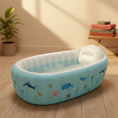Bañera inflable para bebé con bomba