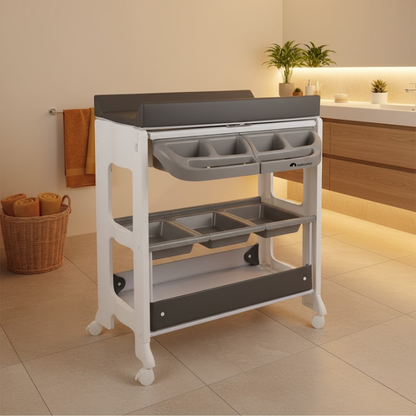 Bañera para bebé con soporte y cambiador