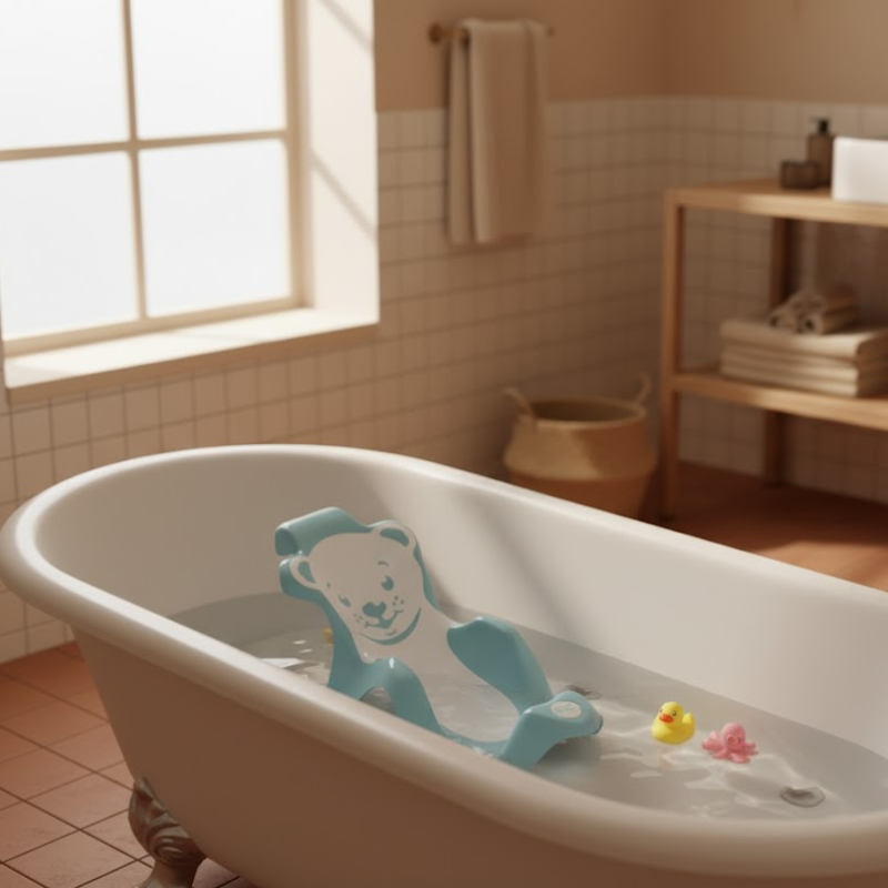Asiento de baño para bebé para bañera plegable