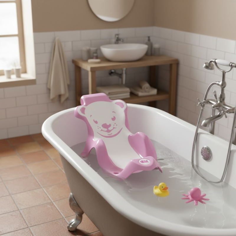 Asiento de baño para bebés sensibles