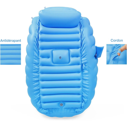 Vasca da bagno gonfiabile per bambini con pompa, blu