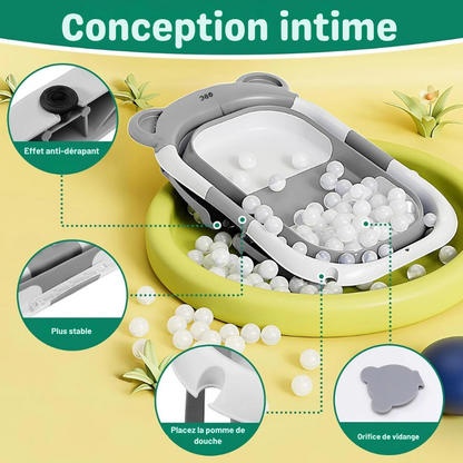 Baignoire Bébé Pliable Ergonomique