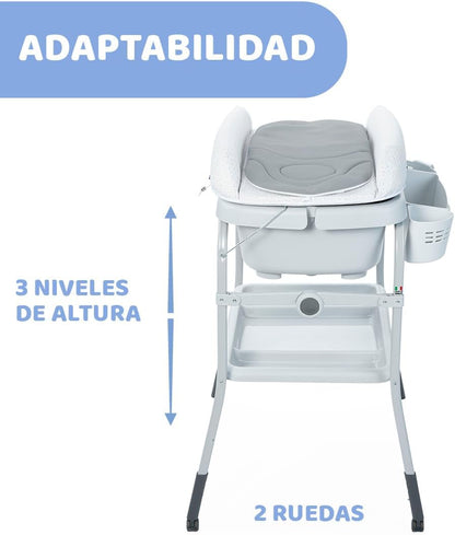 Baignoire Bebe Table à Langer Avec Rangement Blanc