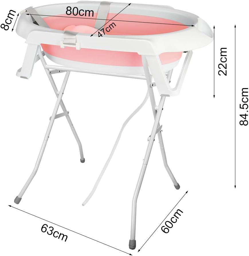 Baignoire Bébé Sur Pied Avec Support Gris