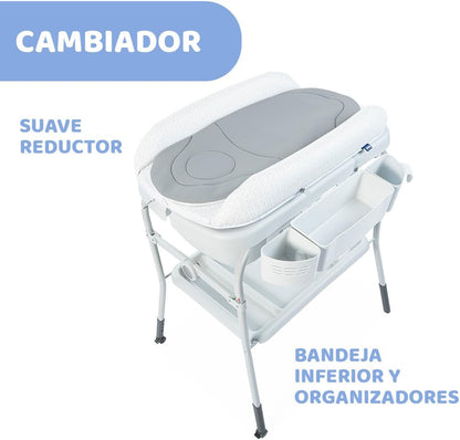 Baignoire Bebe Table à Langer Avec Rangement Blanc