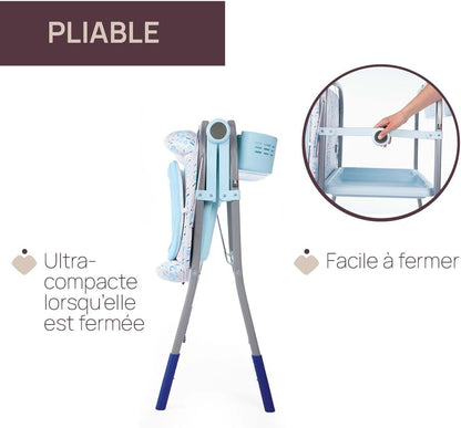 Baignoire Bebe Table à Langer Avec Rangement Bleu