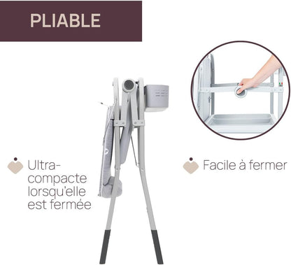 Baignoire Bebe Table à Langer Avec Rangement Gris