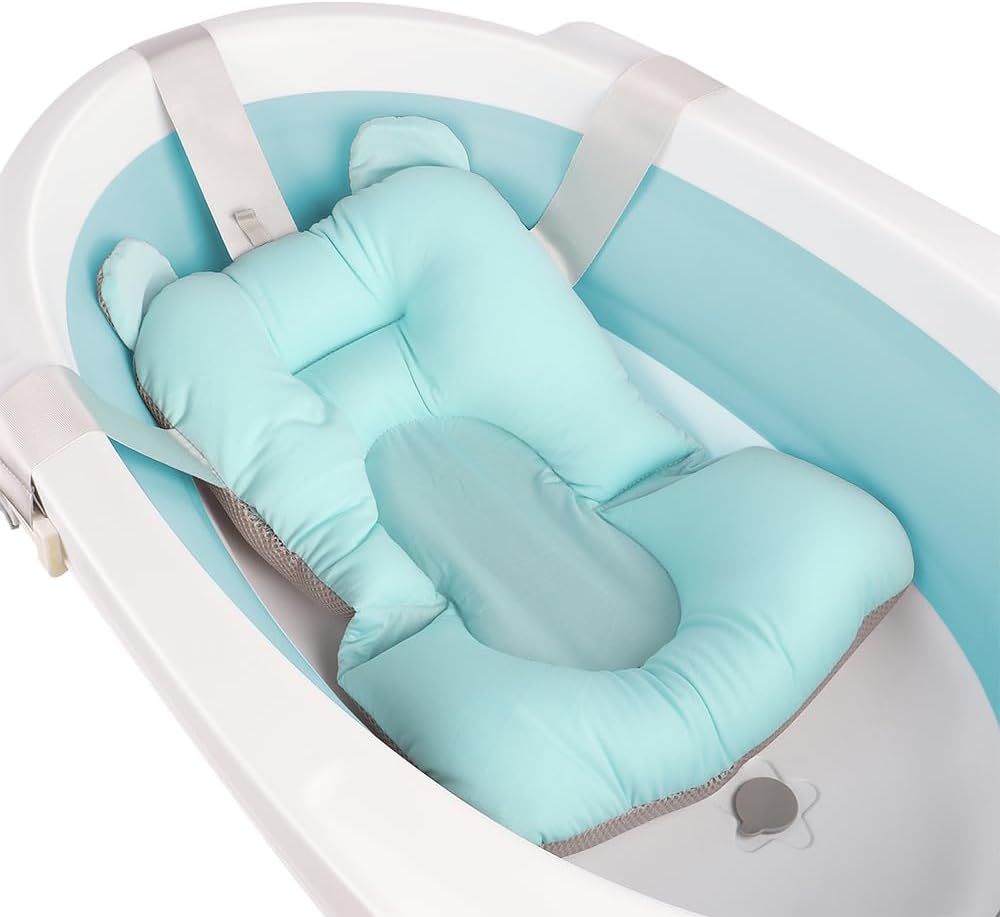 Baignoire Bébé Sur Pied Avec Support Bleu