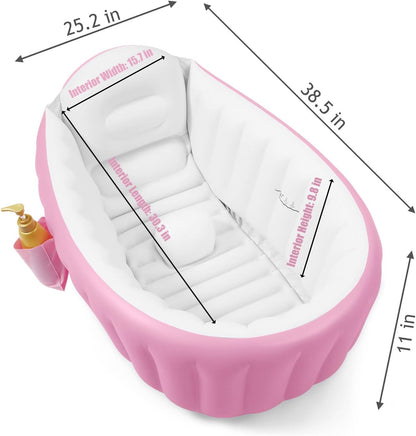 Baignoire Bébé Gonflable Avec Pompe Rose