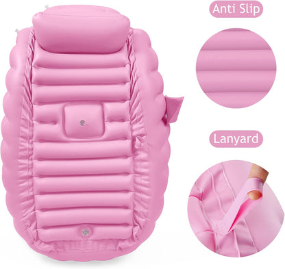 Baignoire Bébé Gonflable Avec Pompe Rose