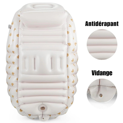 Bañera inflable para bebé con bomba y asiento de baño