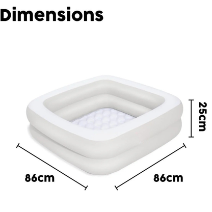 Bañera inflable cuadrada para bebé 