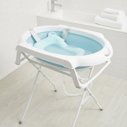 Baignoire Bébé Sur Pied Avec Support Bleu