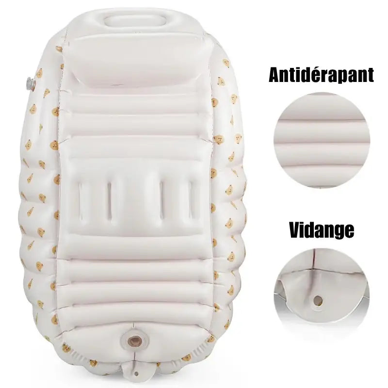 Baignoire Bébé Gonflable Avec Pompe et Siège de bain