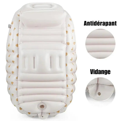 Baignoire Bébé Gonflable Avec Pompe et Siège de bain