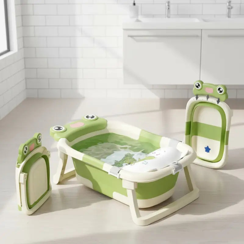 Baignoire Bébé Pliable Grenouille Vert Grenouille