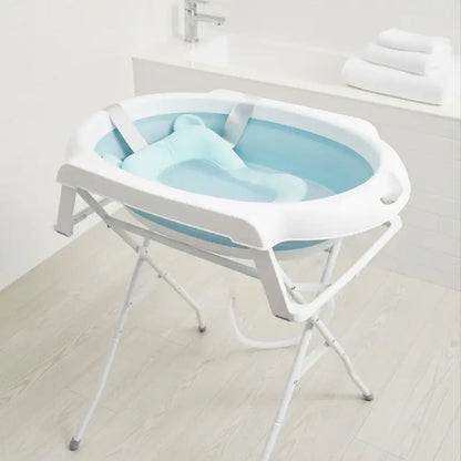 Baignoire Bébé Sur Pied Avec Support Bleu