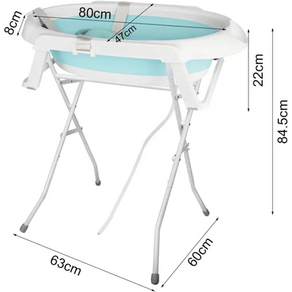 Baignoire Bébé Sur Pied Avec Support Bleu