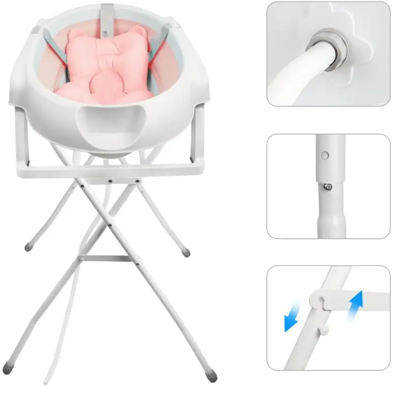 Baignoire Bébé Sur Pied Avec Support Gris