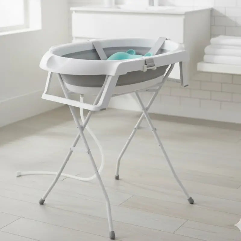 Baignoire Bébé Sur Pied Avec Support Gris