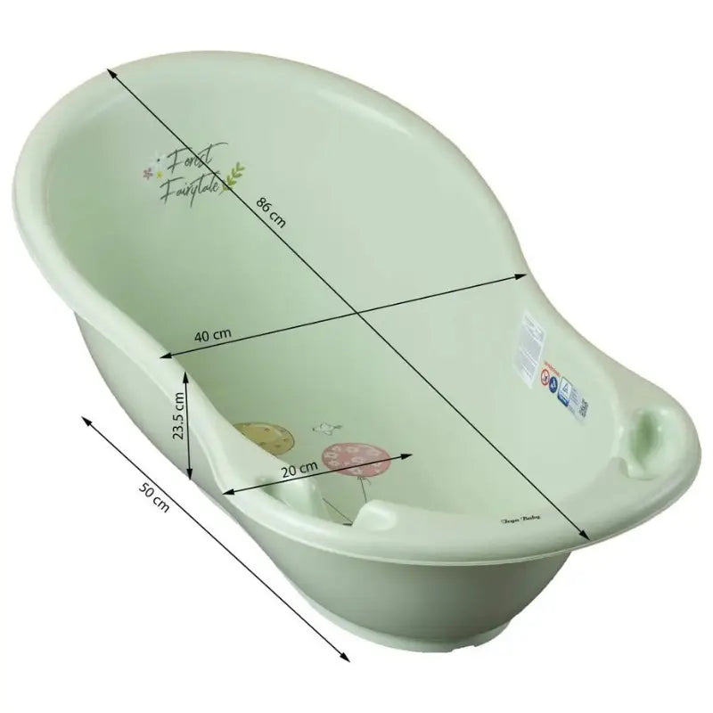 Baignoire Bebe Sur Pied Avec Thermomètre Vert