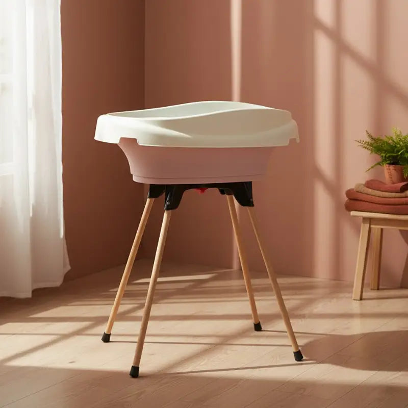 Baignoire Bebe Table a Langer 2 en 1 Rose