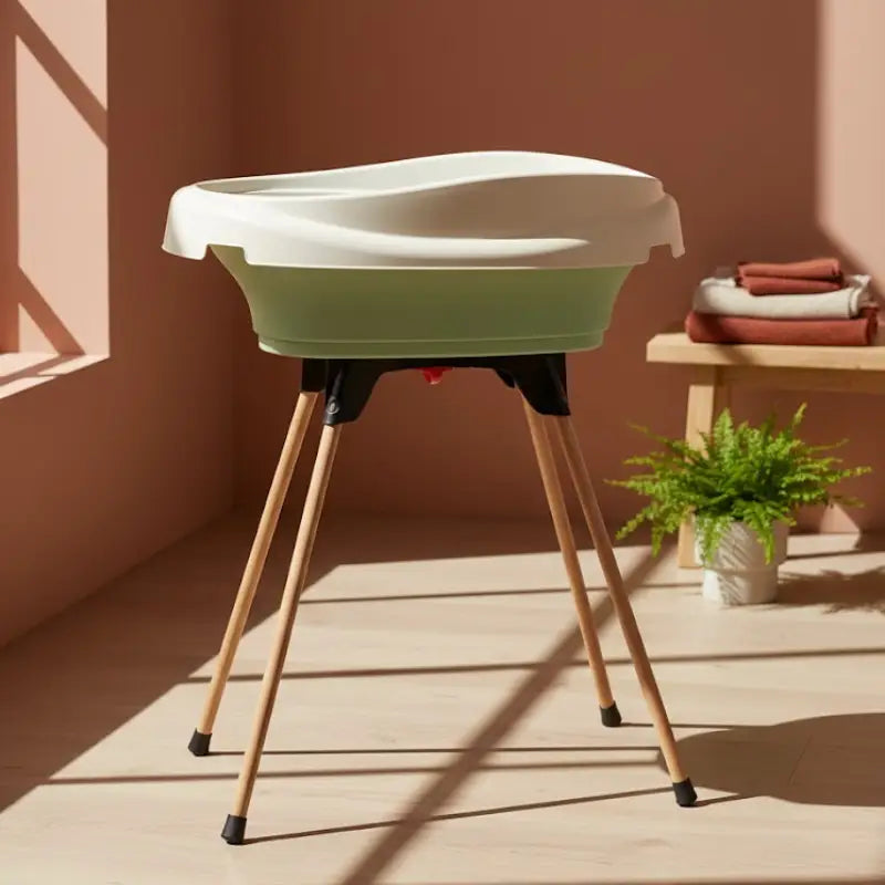 Baignoire Bebe Table a Langer 2 en 1 Vert
