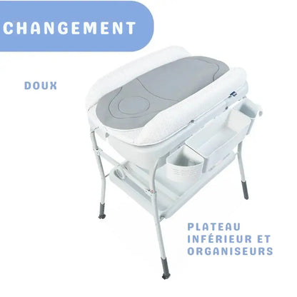 Baignoire Bebe Table à Langer Avec Rangement Blanc
