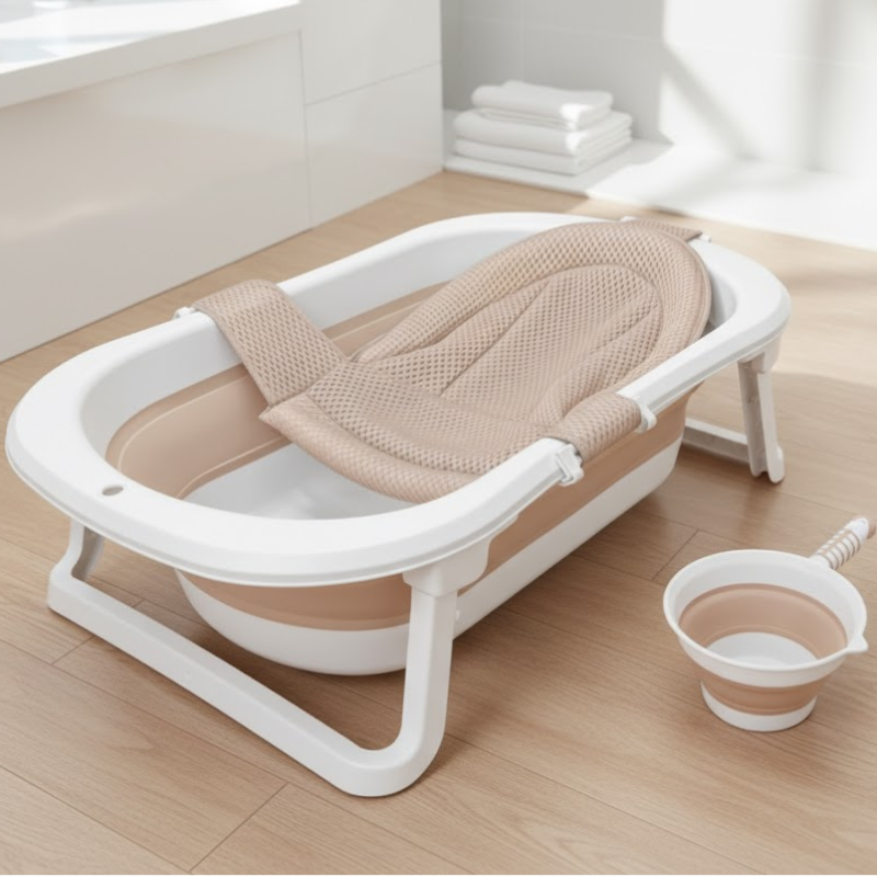 Baignoire Bébé Pliable Avec Seau d'Eau