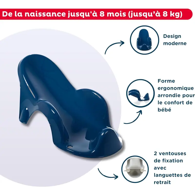 Transat de Bain Bebe 9 Kg Vert