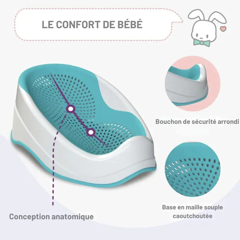 Transat De Bain Bébé Antidérapant Rose