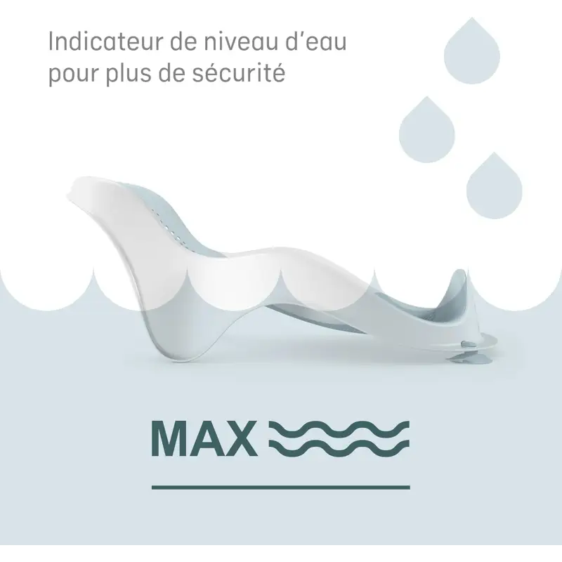 Transat De Bain Pour Bebe Ergonomique Bleu